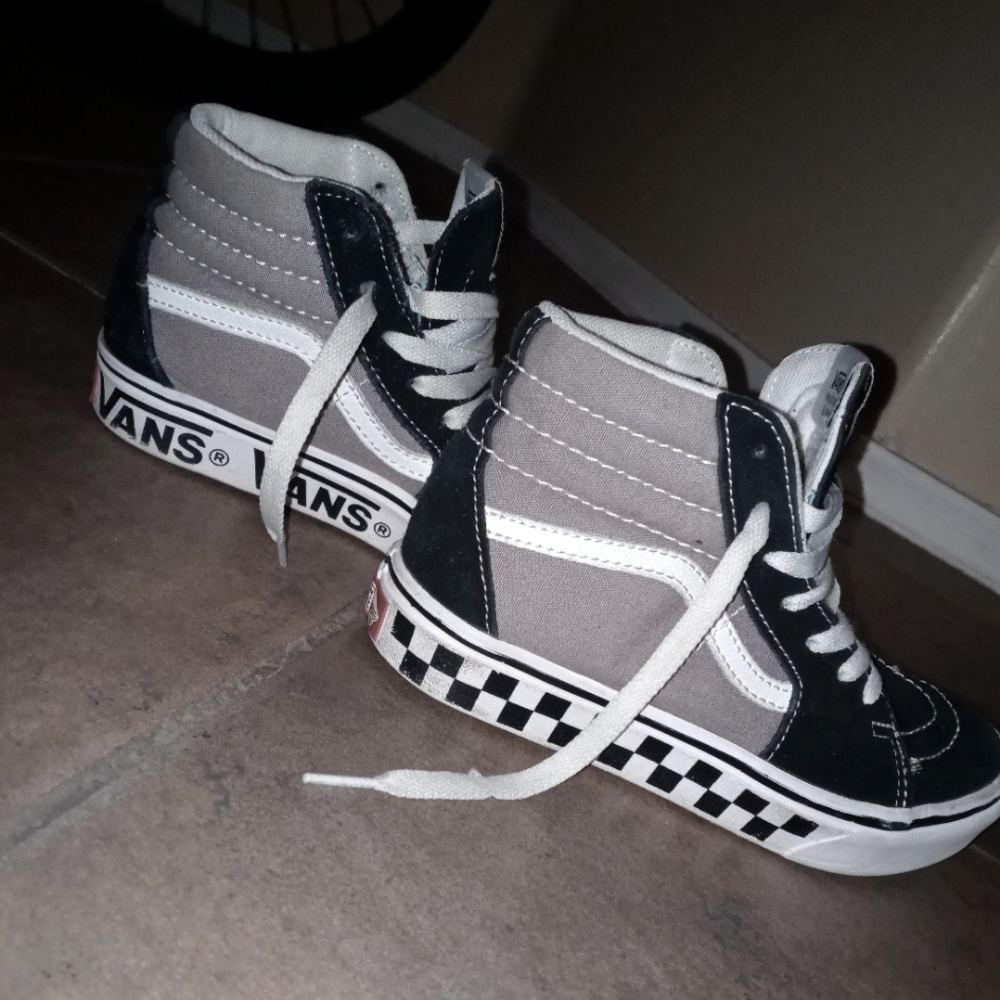 Boys suede and canvas high top Vans